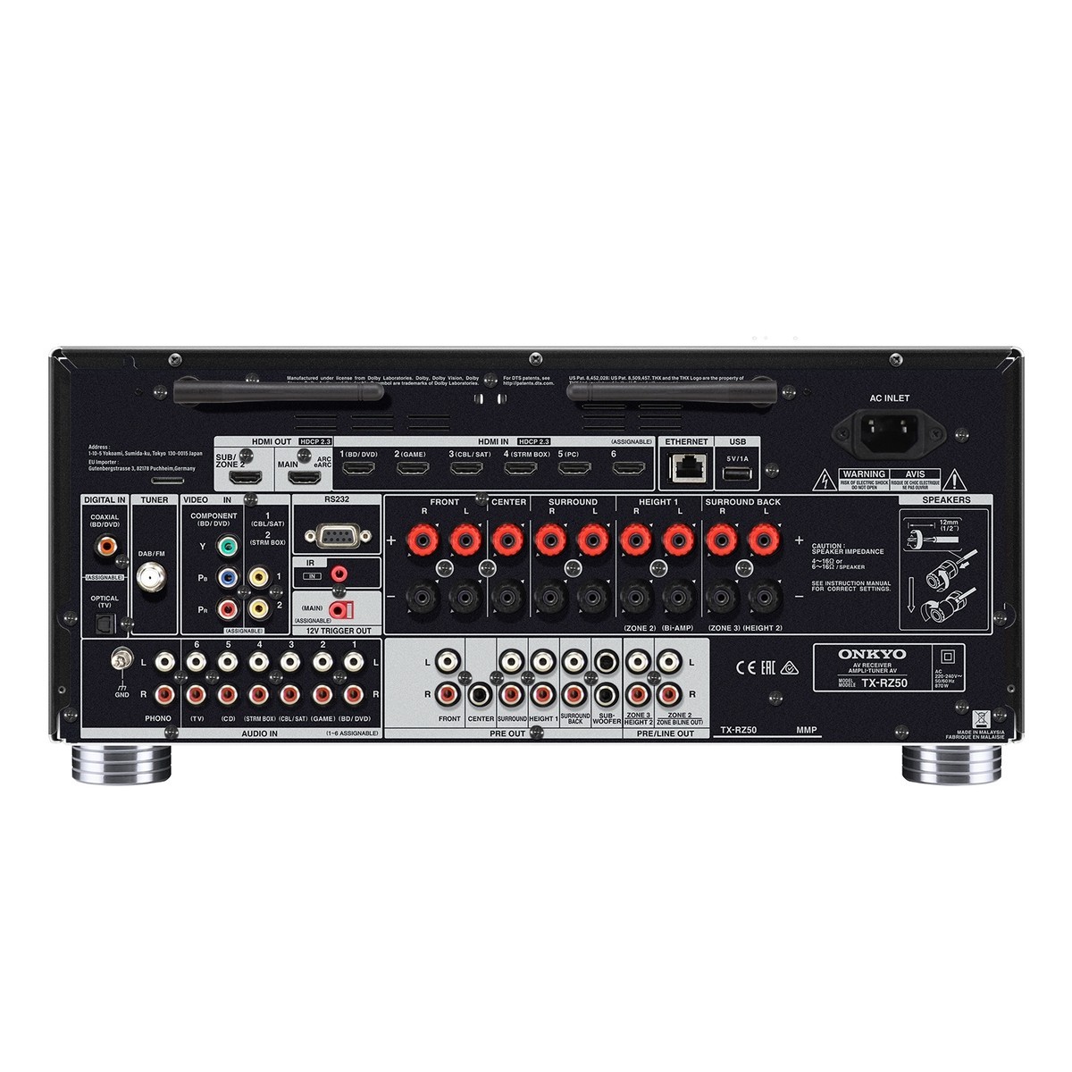 Onkyo TXRZ50 9.2 Ch Network, A/V Alıcı ve Amplifikatör Sinema Amplileri / AV Receivers Ev