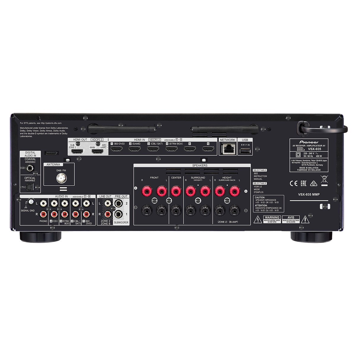 Pioneer VSX-935 7.2 Channel AV Receiver | VSX-935 | 